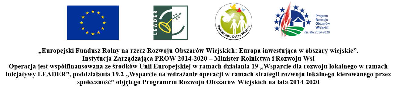 Logotypy Unii Europejskiej, LEADER, Dobra Widawa i PROW 2014–2020